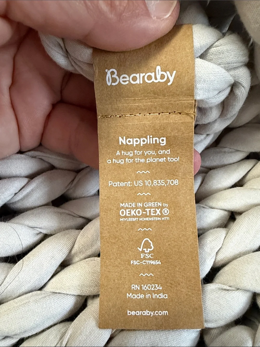 Bearaby Weighted Blamket - Grey